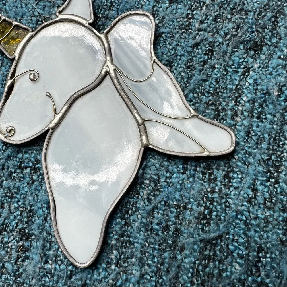 Stained Glass Unicorn Head Hanging Ornament Sun Catcher 7